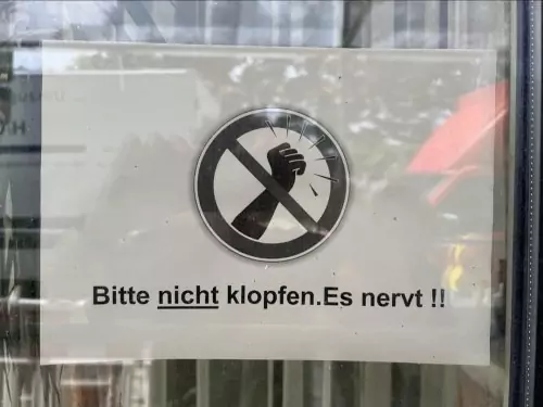 nicht klopfen