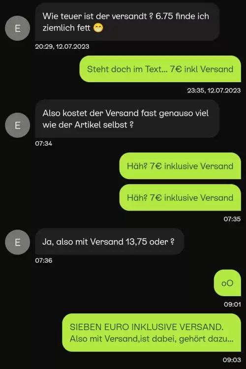 Wenn man auf der langen Leitung steht teuer versand