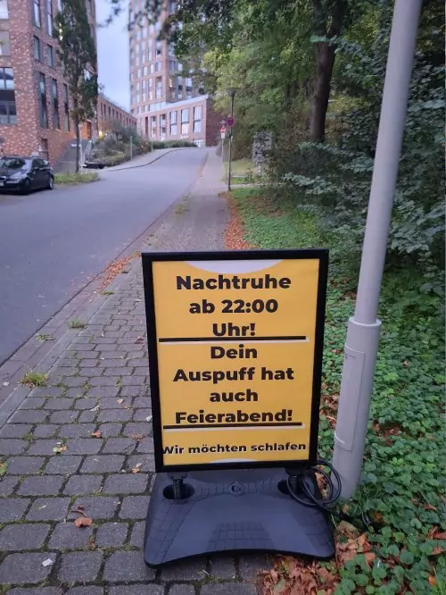 Nachtruhe gilt ab 22:00 Uhr nachtruhe 22h