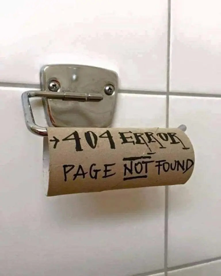 Error, kein Toilettenpapier gefunden error toilettenpapier