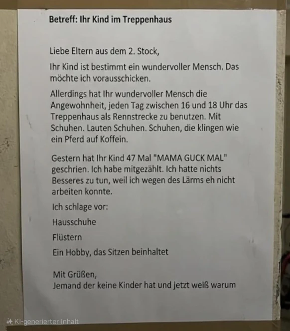 Wenn Kinder im Treppenhaus zu laut sind kinder treppenhaus