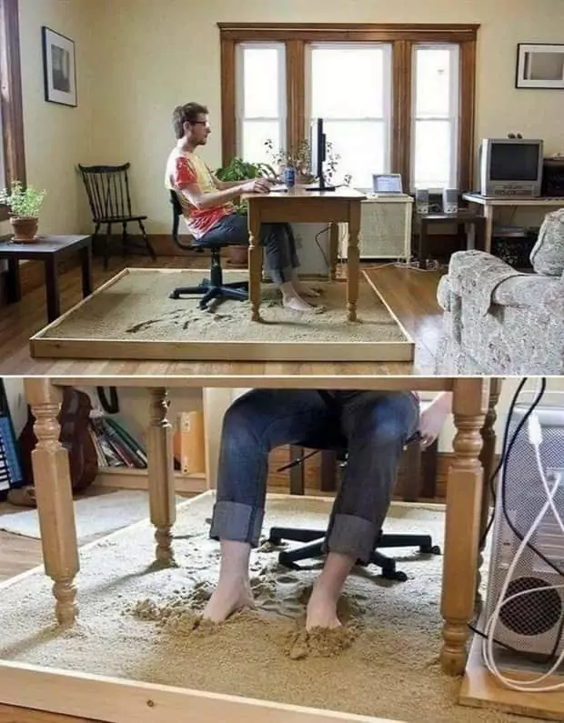 Zu Hause im Urlaub fühlen und arbeiten urlaub arbeiten