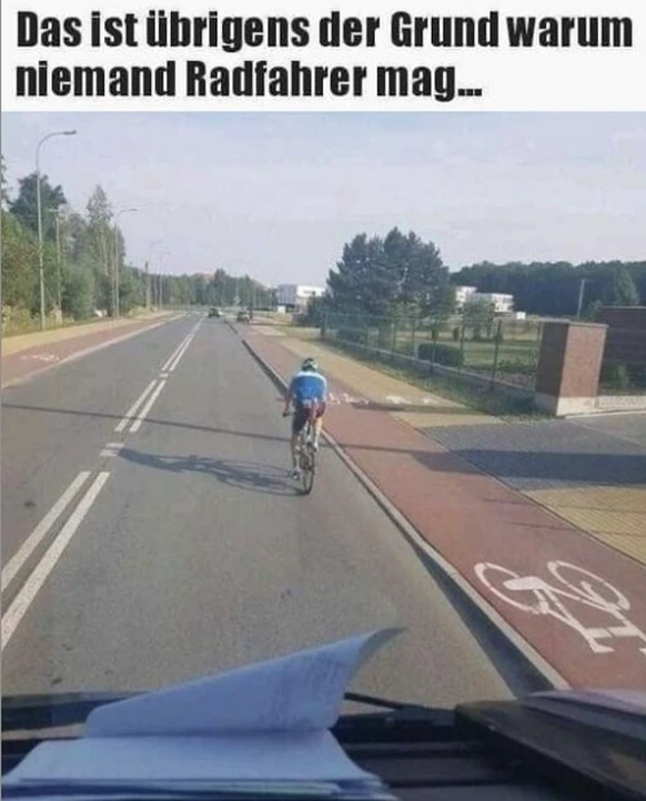 falsch radfahren